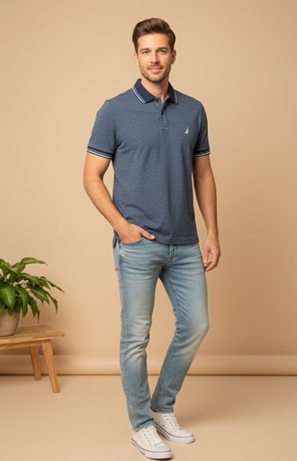 [K1530MA] NAUTICA CAMISETA AZUL M.HOMBRE