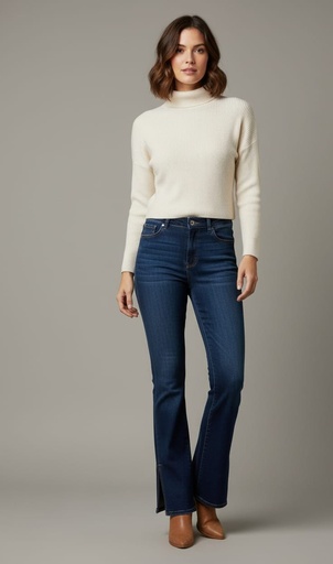 [KC20001D] KANCAN JEANS AZUL MEDIUM CAMPANA