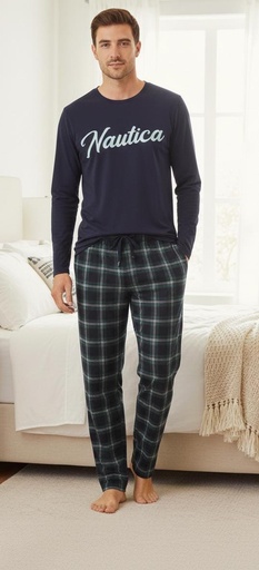 [NT92675F] NAUTICA PIJAMA AZUL M-CUADRIC HOMBRE